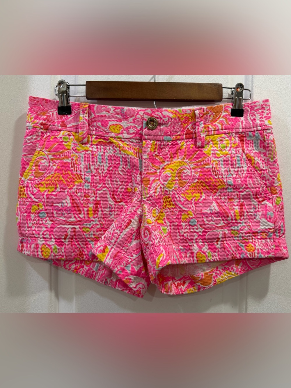 Lilly Pulitzer Callahan Shorts Tropical Sunshine 🌞 Tiki Size 4